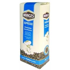 Minges Espresso Cremano Entcoffeiniert, 500g in Bohnen, Aroma-Softpack,