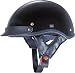 NEW VCAN V530 Harley Half Beanie Motorcycle Helmet Black XL