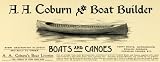 1898 Ad A A Coburn Boat Builder Canoes Vintage Adirondacks Watercraft Worcester - Original Print Ad