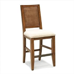 Jamaican Bay Upholstered 24 Counter Stool in Soft Mahogany by Home Styles