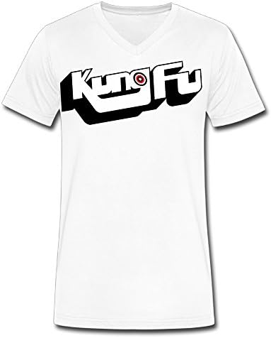 V Neck Men's KungFu Logo KungFu Logo Graphic Design Colleges T Shirts