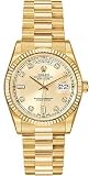 Rolex Oyster Perpetual Day-Date 18kt Yellow Gold Diamond Mens Watch 118238DD