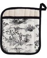 Jessie Steele Potholder - French Toile Black