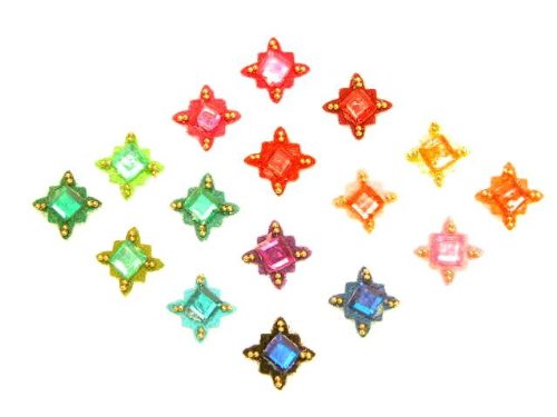 Self Adhesive Indian Bindi Dots Bollywood Belly Dance Tattoo Body Art and Crystal Wedding & Bridal Fashion Jewelry