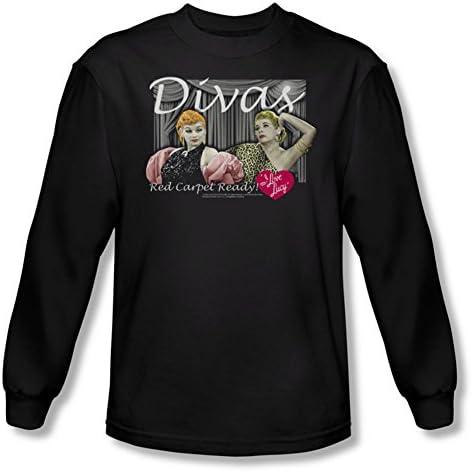 I Love Lucy Men's Divas Classic T-shirt Large Black