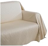 Hudson Jacquard Diamond Love Seat Throw Cover, Beige