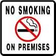 NO SMOKING ON PREMISES health medical sign