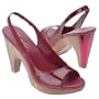 Kenneth Cole New York Women's Stripe-Less Peep Toe Slingback,Ruby,7.5 M