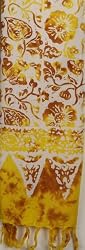 Batik Scarf - Yellow Floral