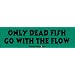 Only dead fish go with the flow - funny bumper stickers (Medium 10x2.8 in.)