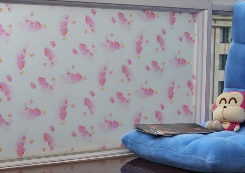 Homeartist Flowers Glass Decorative Frosted Privacy Window Film 3 FT x 2 FT