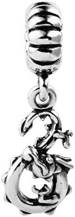 ANNYMORE Dragon Antique 925 Sterling Silver Bead Dangle Charm Fit European Chain Bracelets