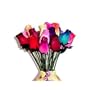 One Dozen Assorted Wooden Roses