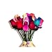 One Dozen Assorted Wooden Roses