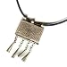 Vintage Ethiopian Telsum Pendant on Black Leather Cord
