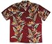 Bird of Paradise Panel (New) Men's Hawaiian Aloha Shirt in Red - 2X