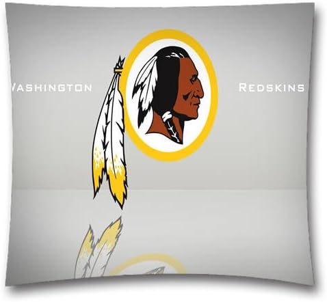 Shiny Pillow Case,NFL Washington Redskins Pattern Pillow Cover - Decorative Cotton Linen Square Throw Pillow Case - Size:18X18 inch/(45cm x 45cm)