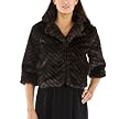 Mossimo&reg; Black Women's Faux Fur Swing Jacket- Brown/Black Minx