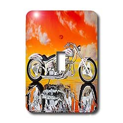 Light Switch Cover Picturing Picturing Harley-Davidson Motorcycle - single toggle switch