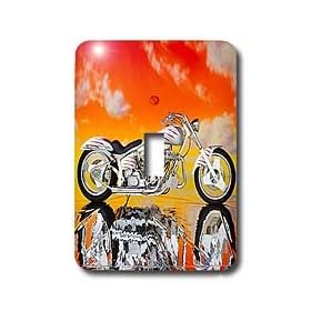 Light Switch Cover Picturing Picturing Harley-Davidson Motorcycle - single toggle switch
