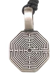 Labyrinth Soul Amulet Pewter Pendant Necklace