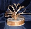 Sheer Organza Ribbon Mono Edge - 3/8" - 25 Yards (75 FT) - Gold