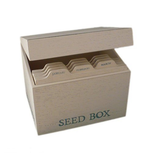 East of India Wooden Seeds Storage Box