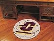Central Michigan Univ Soccer Ball 29" Round Floor Mat (Rug) - Central Michigan Chippewas