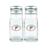 NFL Miami Dolphins Glass Salt & Pepper Shakers