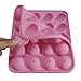 20 Silicone Tray Pop Cake Stick Mould Lollipop Party Cupcake Baking Mold (Pink)