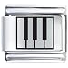 Pugster Laser Piano Keys Hobbies & Professions Italian Charms