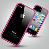 Apple Case for iPhone 4 - Hot Pink Rim Bumper Case by OLIVIASPHONES