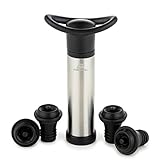 [Newest version] Wine Saver Vacuum Pump Preserver from Akses Royal with 4 Valve Bottle Stoppers, Best Quality, Perfect Gift, To Save your Wine Fresh Go Head and Click the Buy Button!