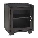 Storage Cube with Door - Black