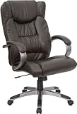 Espresso Brown Leather High Back Executive Office Chair