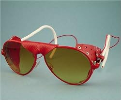 Jones Red Aviator Sunglasses / Ski & Expedition Goggles with Case. Model: WAA-RD