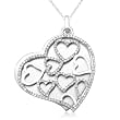 Sterling Silver Diamond Heart Pendant Necklace (1/3 cttw, H-I Color, I2-I3 Clarity), 18"