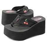 Soda Vacation Wedges 7 Black