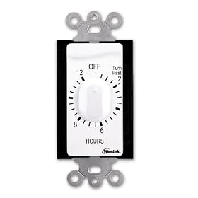 Westek TMSW12HW Hardwire Indoor In-Wall 12 Hour Mechanical Countdown Timer, White