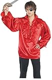 Rubies Pirates of the Seven Seas Red Satin Pirate Shirt - Adult Standard