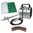 SALON AIRBRUSH TATTOO KIT 8 Includes: COMPRESSOR, HOSE, AIRBRUSH, INK, AND STENCILS