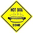 HOT DOG LOVER ZONE food humor joke NEW sign