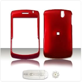 yooZoo Solid Hard Plastic Shell Case for RIM BlackBerry Curve 8300 series 8300 / 8310 / 8320 SmartPhone Cellphones Mesa Red