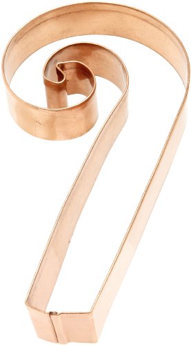 Old River Road Candy Cane Shape Cookie Cutter, Copper