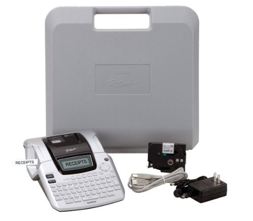 NEW The PT-2110 PC-connectable labeling system prints up to 3 lines of text in 4 fonts and 10 type s
