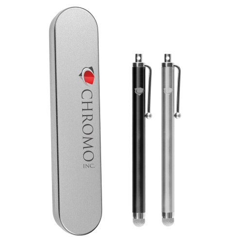 Chromo Inc.® Mesh Stylus Gift Set 2 Mesh Stylus in Chrome Gift Box - Extreme-Durable Pro Series - 1 Black & 1 Silver Mesh Stylus Chromo Inc.® Mesh Stylus Gift Set 2 Mesh Stylus in Chrome Gift Box - Extreme-Durable Pro Series - 1 Black & 1 Silver Mesh Stylus
