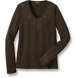 Long-Sleeve V-Neck with Flocking