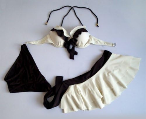 GZYY Women's Retro Bow Underwire Push Up Skirted Bikini Set Swimsuit