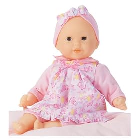 Click here to buy Corolle Calin Laughing Pastel - 12 Bald Baby with Brown Eyes by Corolle.