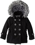 YMI Little Girls' Double-Breasted Peacoat with Detachable Hood
